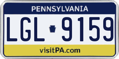 PA license plate LGL9159