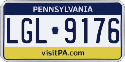 PA license plate LGL9176