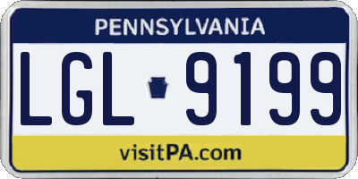 PA license plate LGL9199