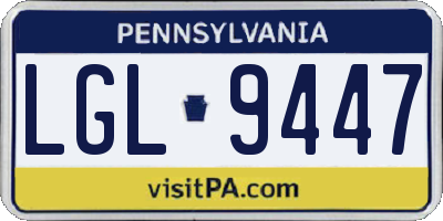 PA license plate LGL9447