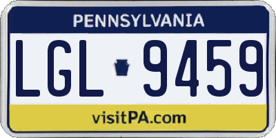 PA license plate LGL9459