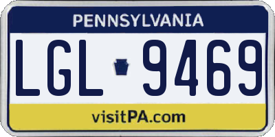 PA license plate LGL9469