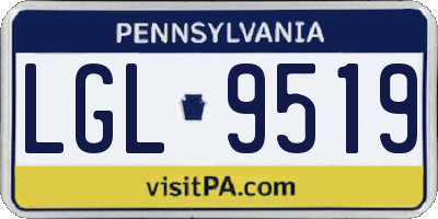PA license plate LGL9519
