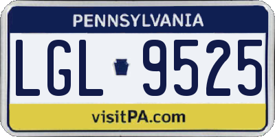 PA license plate LGL9525