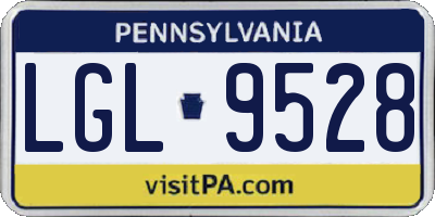 PA license plate LGL9528