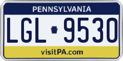 PA license plate LGL9530