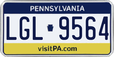 PA license plate LGL9564