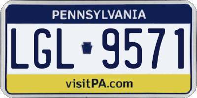 PA license plate LGL9571