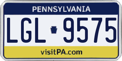 PA license plate LGL9575