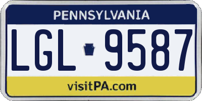 PA license plate LGL9587