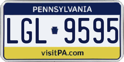 PA license plate LGL9595