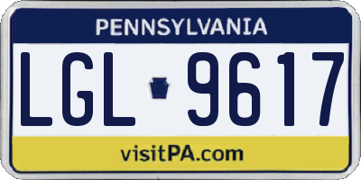 PA license plate LGL9617