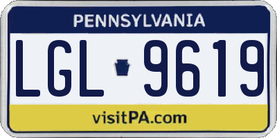 PA license plate LGL9619