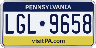 PA license plate LGL9658