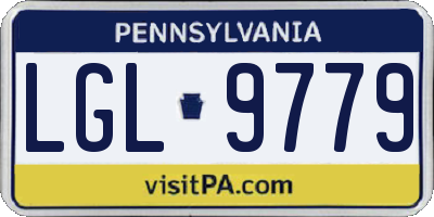 PA license plate LGL9779