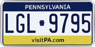 PA license plate LGL9795