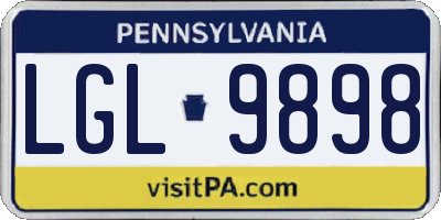PA license plate LGL9898