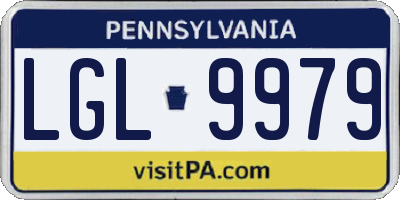 PA license plate LGL9979