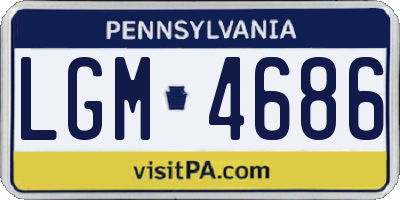 PA license plate LGM4686