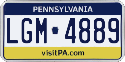 PA license plate LGM4889