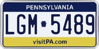 PA license plate LGM5489