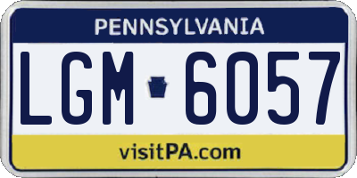 PA license plate LGM6057