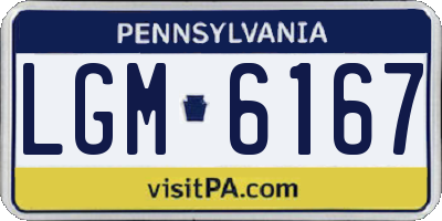 PA license plate LGM6167