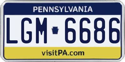 PA license plate LGM6686