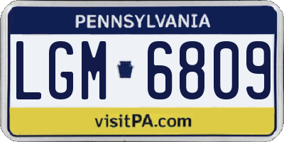 PA license plate LGM6809