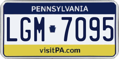 PA license plate LGM7095