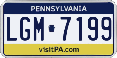 PA license plate LGM7199