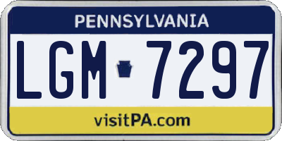 PA license plate LGM7297