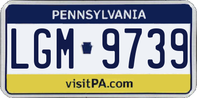 PA license plate LGM9739