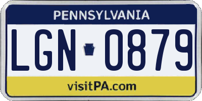PA license plate LGN0879