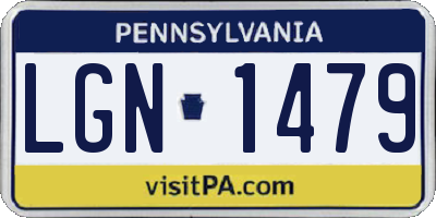 PA license plate LGN1479