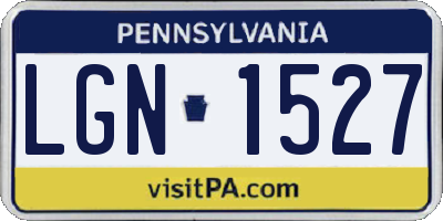 PA license plate LGN1527