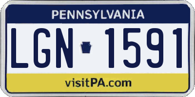 PA license plate LGN1591