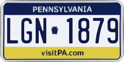 PA license plate LGN1879