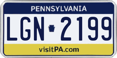 PA license plate LGN2199
