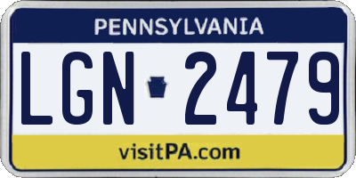 PA license plate LGN2479