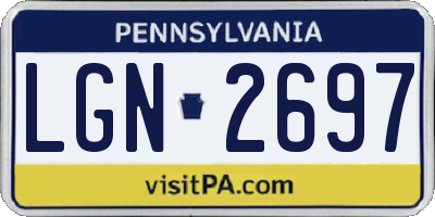 PA license plate LGN2697