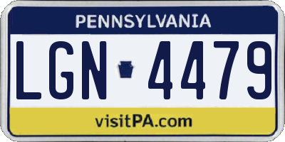 PA license plate LGN4479