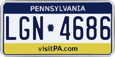 PA license plate LGN4686