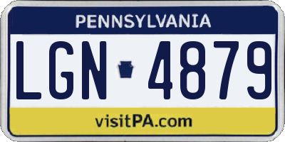 PA license plate LGN4879