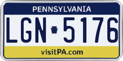 PA license plate LGN5176
