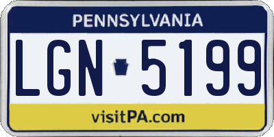 PA license plate LGN5199