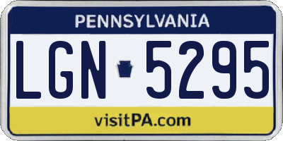 PA license plate LGN5295
