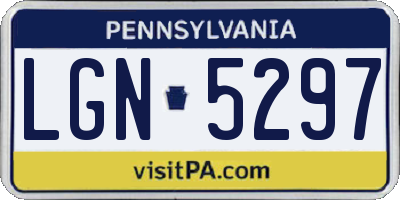 PA license plate LGN5297