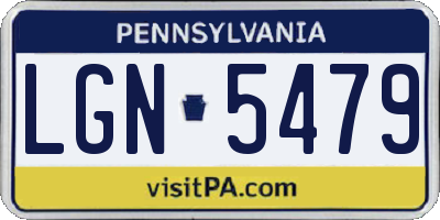PA license plate LGN5479