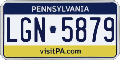 PA license plate LGN5879